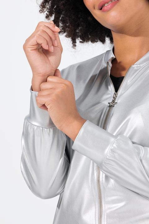 Actual product image Angel of Style Blouson, Silber-Metallic, Zipper (54)