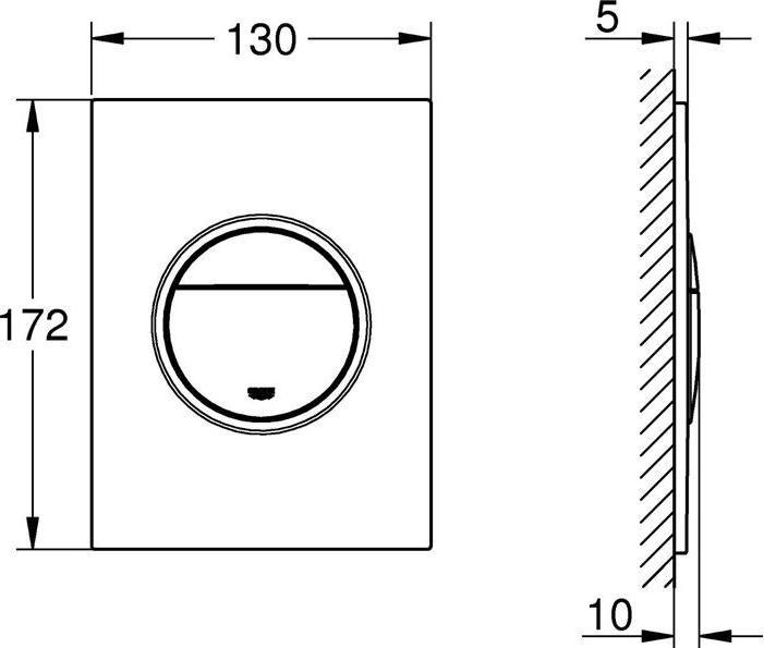 Actual product image Grohe Cover plate NOVA CS 130x172mm wa sun