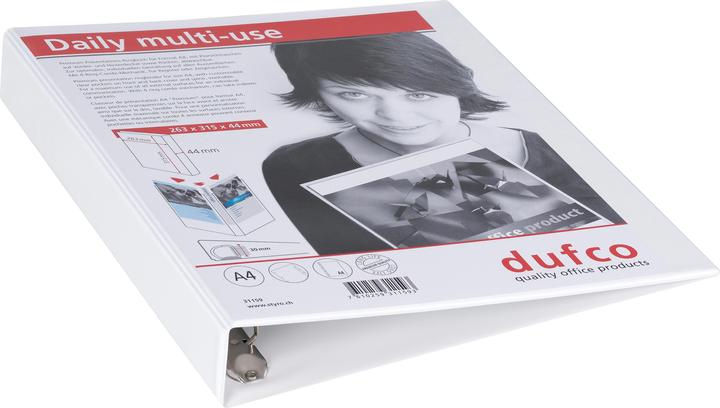 Actual product image Dufco Ring binder 4.4 cm, White (A4, 44 mm, 1 pcs.)
