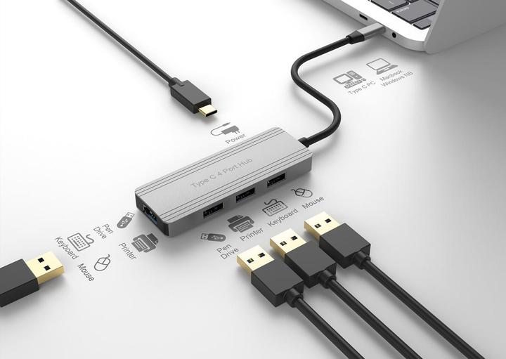 Immagine prodotto Value USB 3.2 Gen 1 Hub, 4fach (USB-C, 4 porte)
