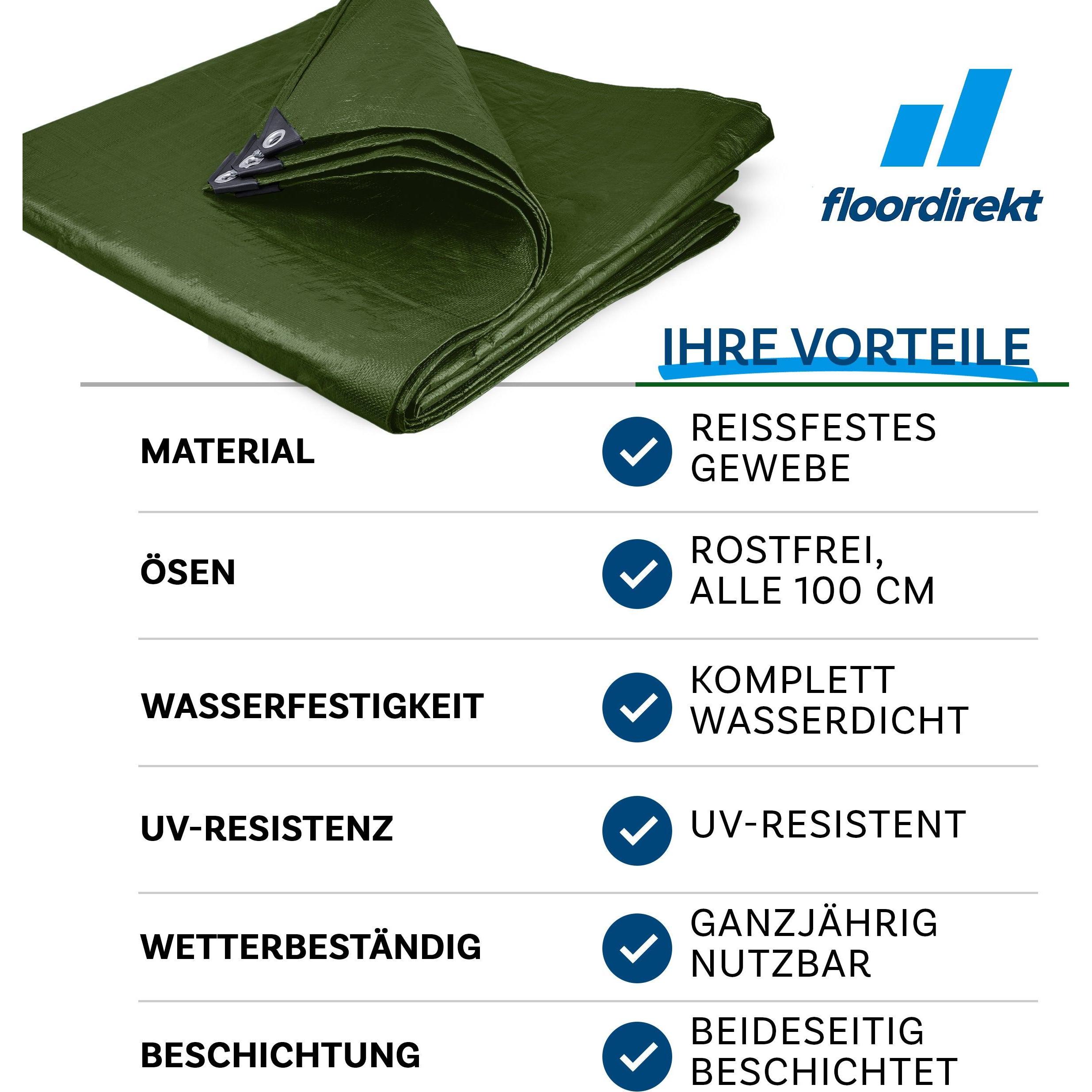 Floordirekt, Abdeckplane, Abdeckplane 140 g/m² (3 x 4 m)
