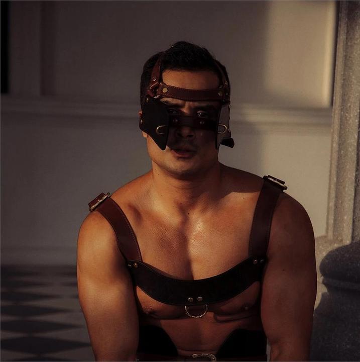 Actual product image Liebe Seele Leather Blinders with Gag