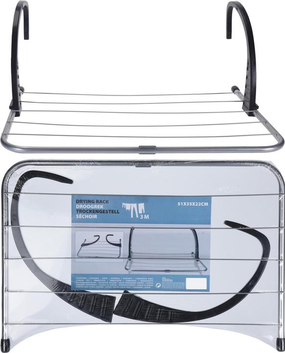 Produktbild Inda-Exclusiv Hängetrockner für Balkon Geländer Heizung Camping Wäscheständer (3 m)