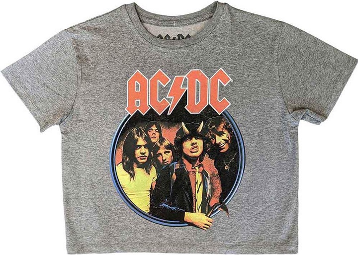 AC/DC Highway To Hell Circle Crop Top (Girlie)