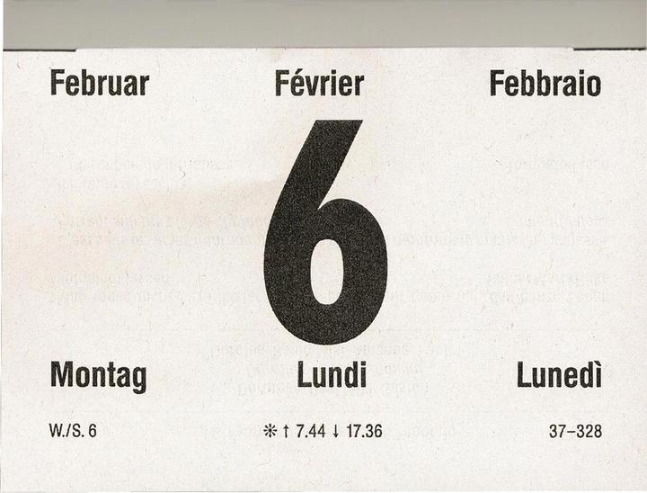 Produktbild Biella Abreisskalender (8 x 11 cm, Kein Einband, Englisch, Deutsch, Französisch, Italienisch)