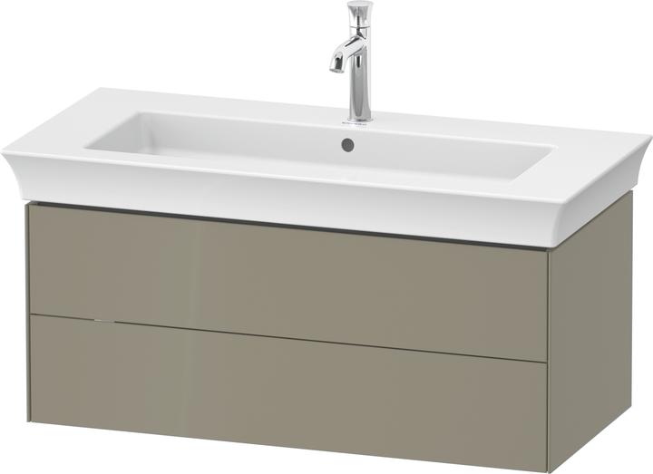 Actual product image Duravit White Tulip, wall hung vanity unit, width 984 x depth 458mm, with 2 drawers, with tip-on tec (98.40 x 45.80 x 106 cm)