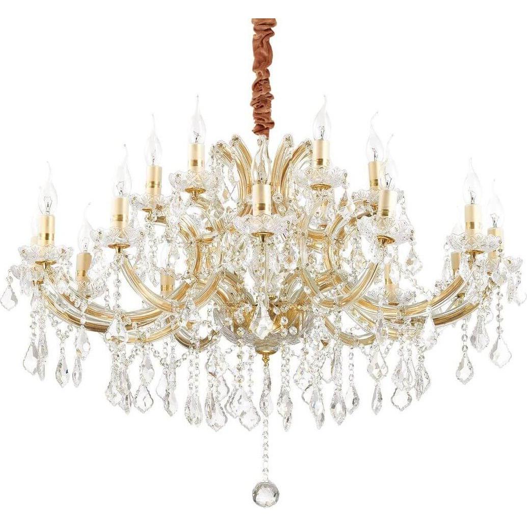 Ideal lux, Pendelleuchte, NAPOLEON Pendelleuchte E14 18-fach ⌀960mm dimmbar Gold 167411 (E14)