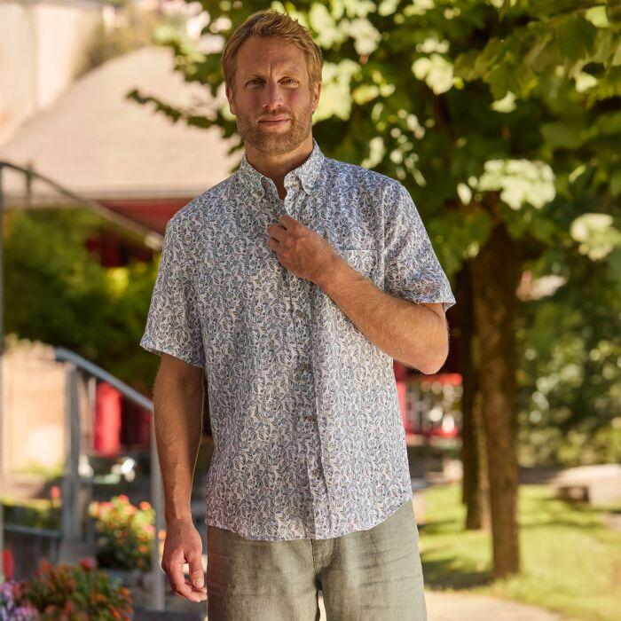 Immagine prodotto Artime Leinen-Kurzarmhemd mit Brusttasche mint (L)