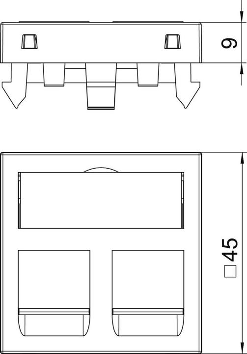 Produktbild OBO Bettermann Datentechnikträger für 2 Anschlussmodule 6119294