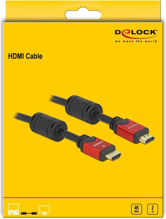 Produktbild Delock HDMI (Typ A) — HDMI (Typ A) (2 m, HDMI)