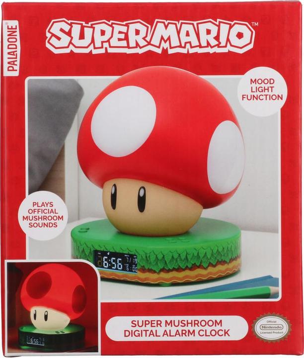 Actual product image Paladone Products Super Mario Mushroom Digital Alarm Clock