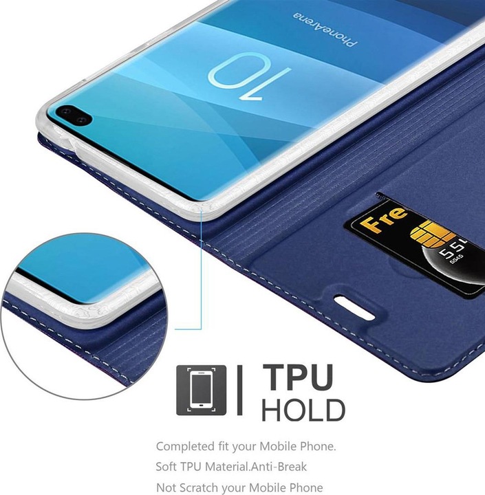 Actual product image Cadorabo Book Classy Style Cover (Samsung Galaxy S10+)