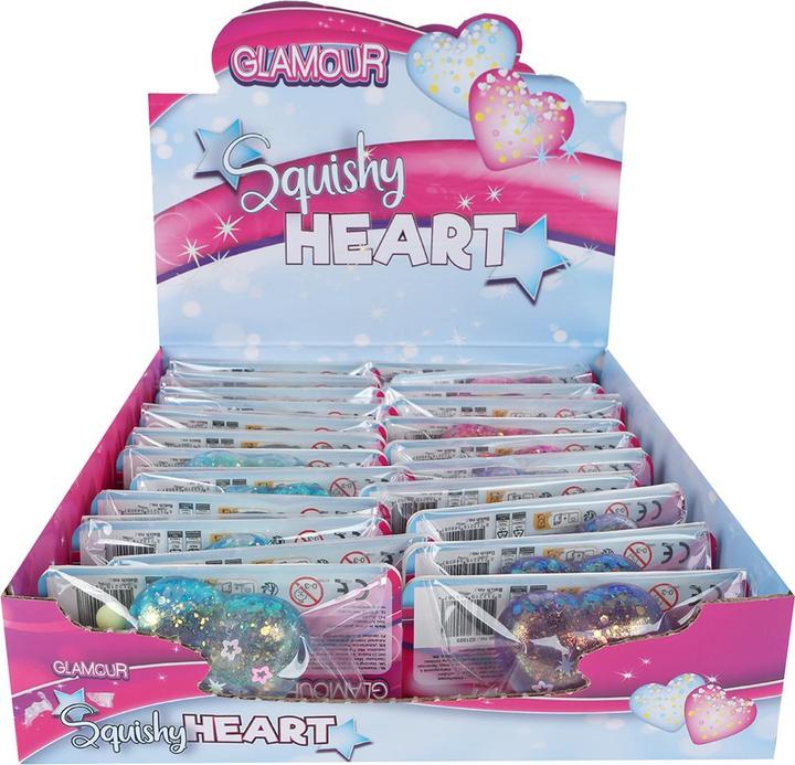 Produktbild Quetschball Herz mit Glitzer