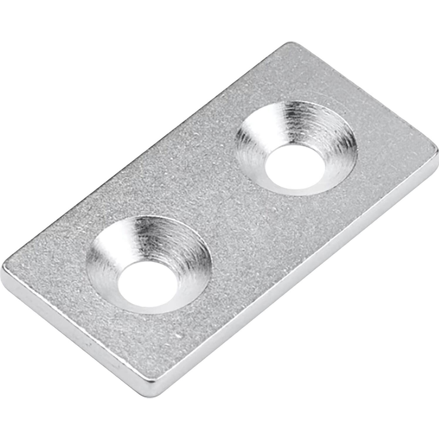 Supermagnete, Magnet, Magnetgegenstück 40 x 20 mm mit Bohrung (5 x)