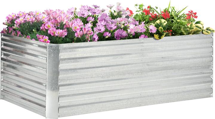 Produktbild Outsunny Hochbeet Stahl Silber