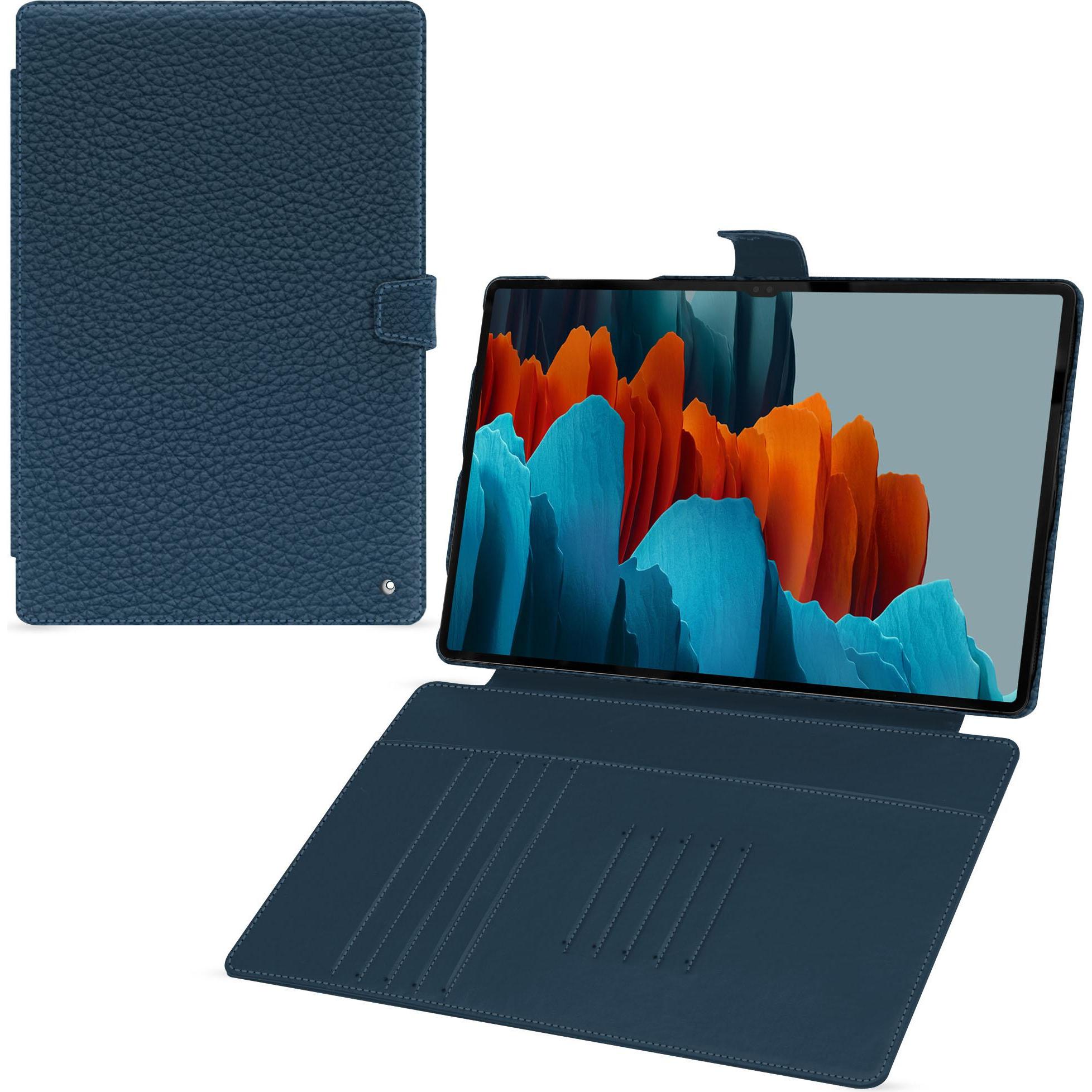 Noreve Lederschutzhülle Samsung Galaxy Tab S9 Ultra (Galaxy Tab S9 Ultra), Tablet Hülle, Blau