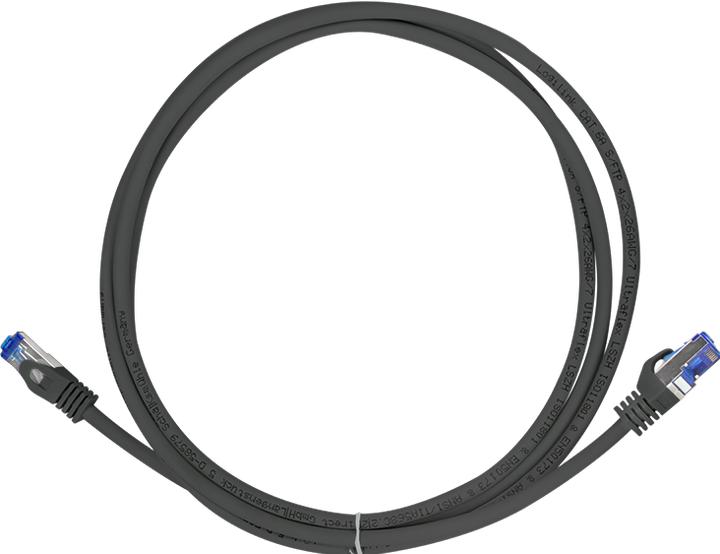 Actual product image LogiLink Patch cable Ultraflex, Cat.6A, S/FTP, 1.0 m, black (S/FTP, CAT6a, 1 m)