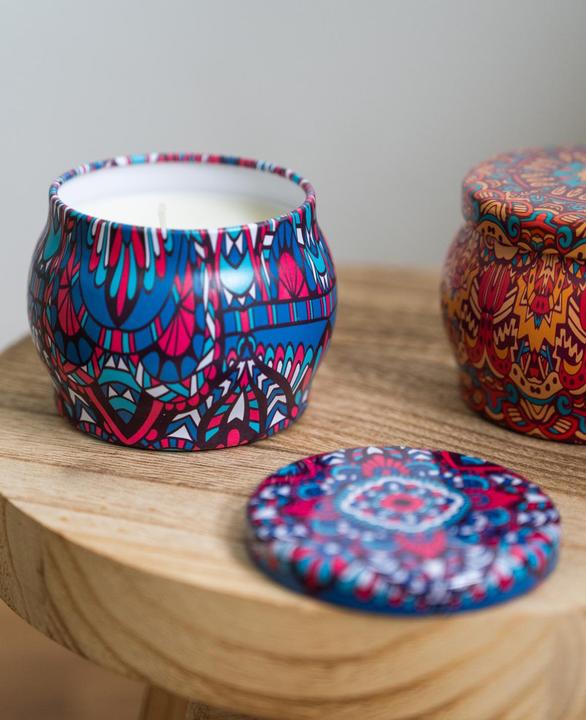 Produktbild Esmée Duftkerzen Aromatherapie Geschenkset, 4er Set, Sojawachs, Mandala Design