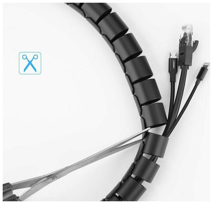 Produktbild Ugreen Flexibler Kabelkanal Cable Zipper Management 5m (Kabelspiralschlauch, 500 cm)