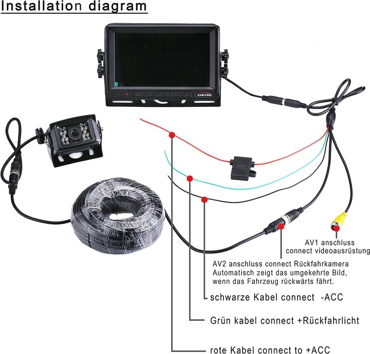 Produktbild Chetoo Rueckfahrkamera 18 IR LED