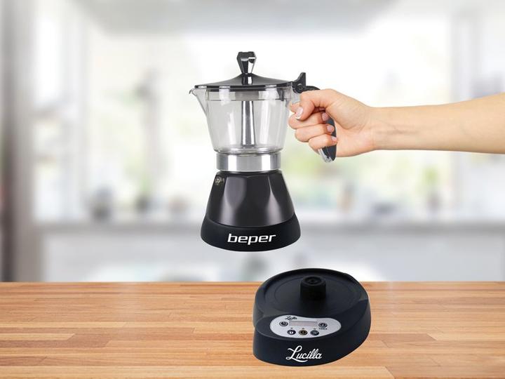 Produktbild Beper BC.041N- elektrische espressomachine- 3 koffiekopjes