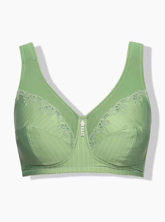 Actual product image Ulla Popken Kelly Pinstripe Support Bra (Single pack, 110 E)