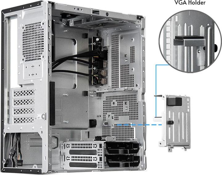 Actual product image Chieftec Bs-20b-Op Minitour Noir Sans Alim (mATX, Mini-ITX)