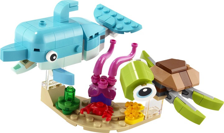Produktbild LEGO Delfin und Schildkröte (31128, LEGO Creator 3-in-1)
