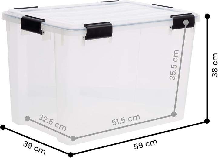 Actual product image Iris Ohyama 3er-Set Aufbewahrungsboxen mit Deckel (59 cm, 70 l, 3x)