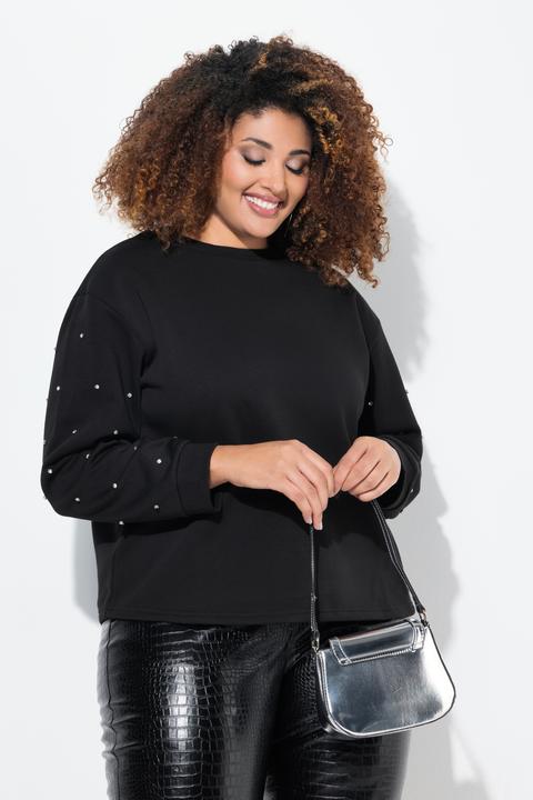 Produktbild Ulla Popken Sweatshirt, Ziersteine, Oversized, Rundhals, Langarm (50, 52)