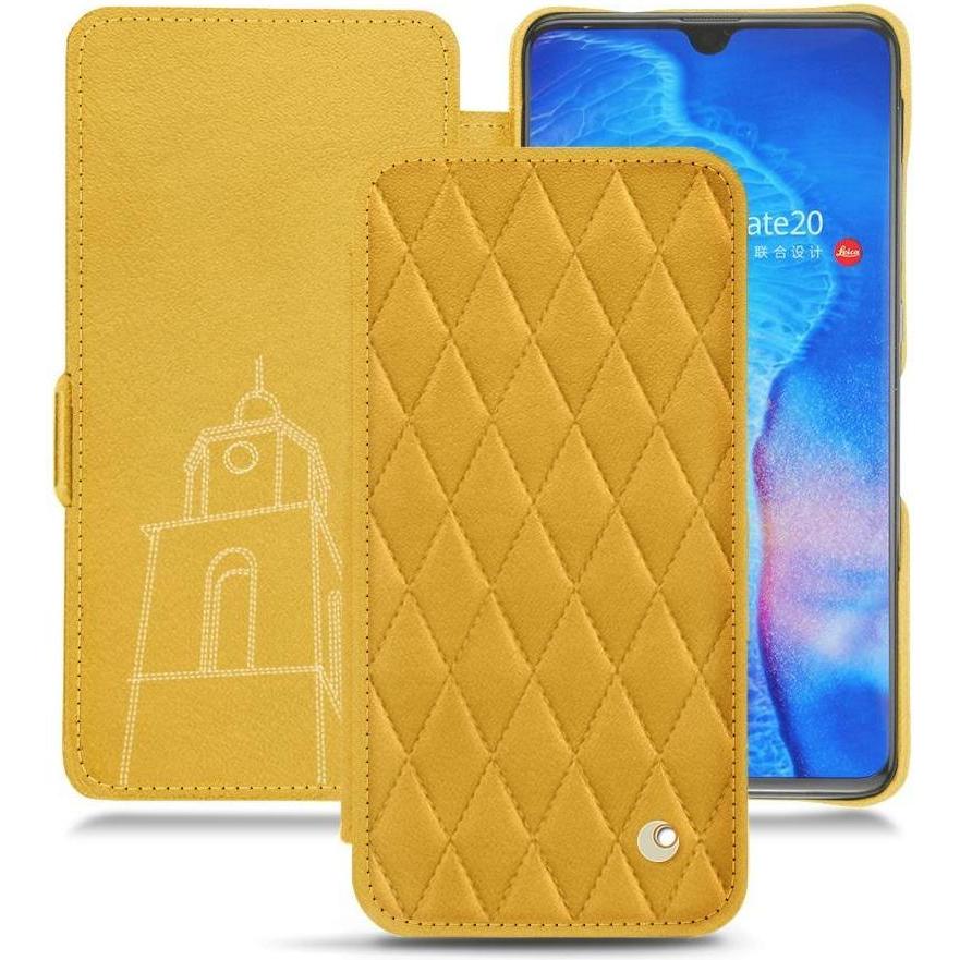 Noreve Lederschutzhülle horizontal (Huawei Mate 20), Smartphone Hülle, Orange