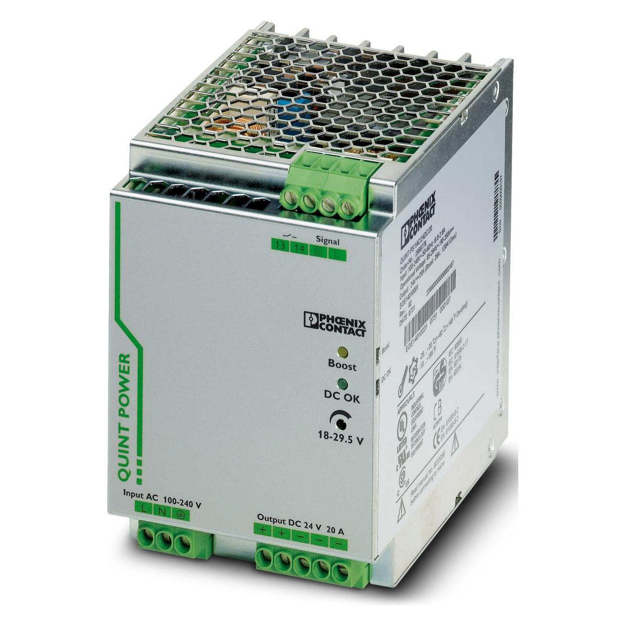 Phoenix Contact, Mobiele stroomverdelers, Top-rail voedingseenheid (DIN-rail)
