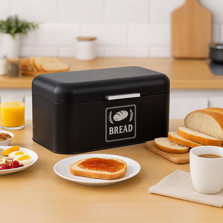 Actual product image Relaxdays Retro Brotkasten mit Deckel & Griff