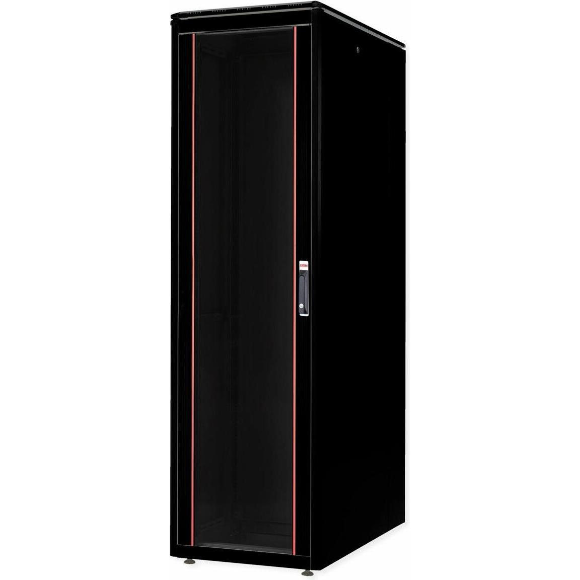 Roline 19-Zoll Netzwerkschrank Pro 47 HE (47 HE, 19 Zoll Rack), Serverschrank, Schwarz