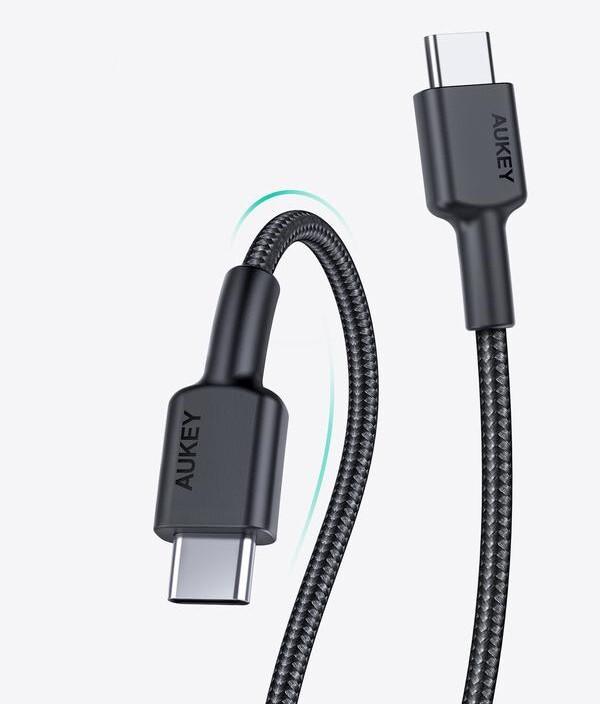 Immagine prodotto Aukey CAVO DA USB-C A USB-C CB-CD45/0,9M LLTSN1030407 (0.90 m, USB 2.0, 18 W)