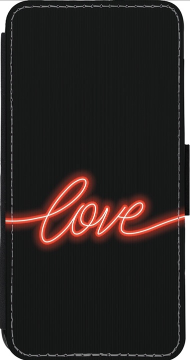 Actual product image PhoneLook Cover Wallet black Valentine 2023 neon love (Apple iPhone 13 Pro Max)