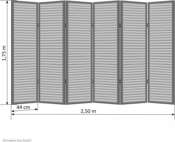 Immagine prodotto Homestyle4u Paravento in legno a 6 pieghe