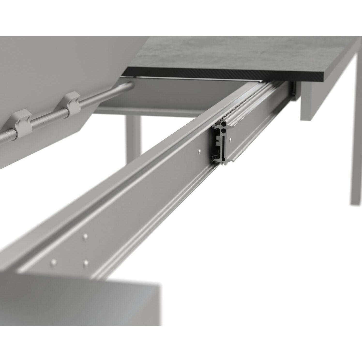 Pöttker, Gartentisch + Balkontisch, ALU 77 FRONTSLIDE Ausziehtischführung, Auszugsweg 1236 mm, Länge 1315 mm, Alu (150 c...