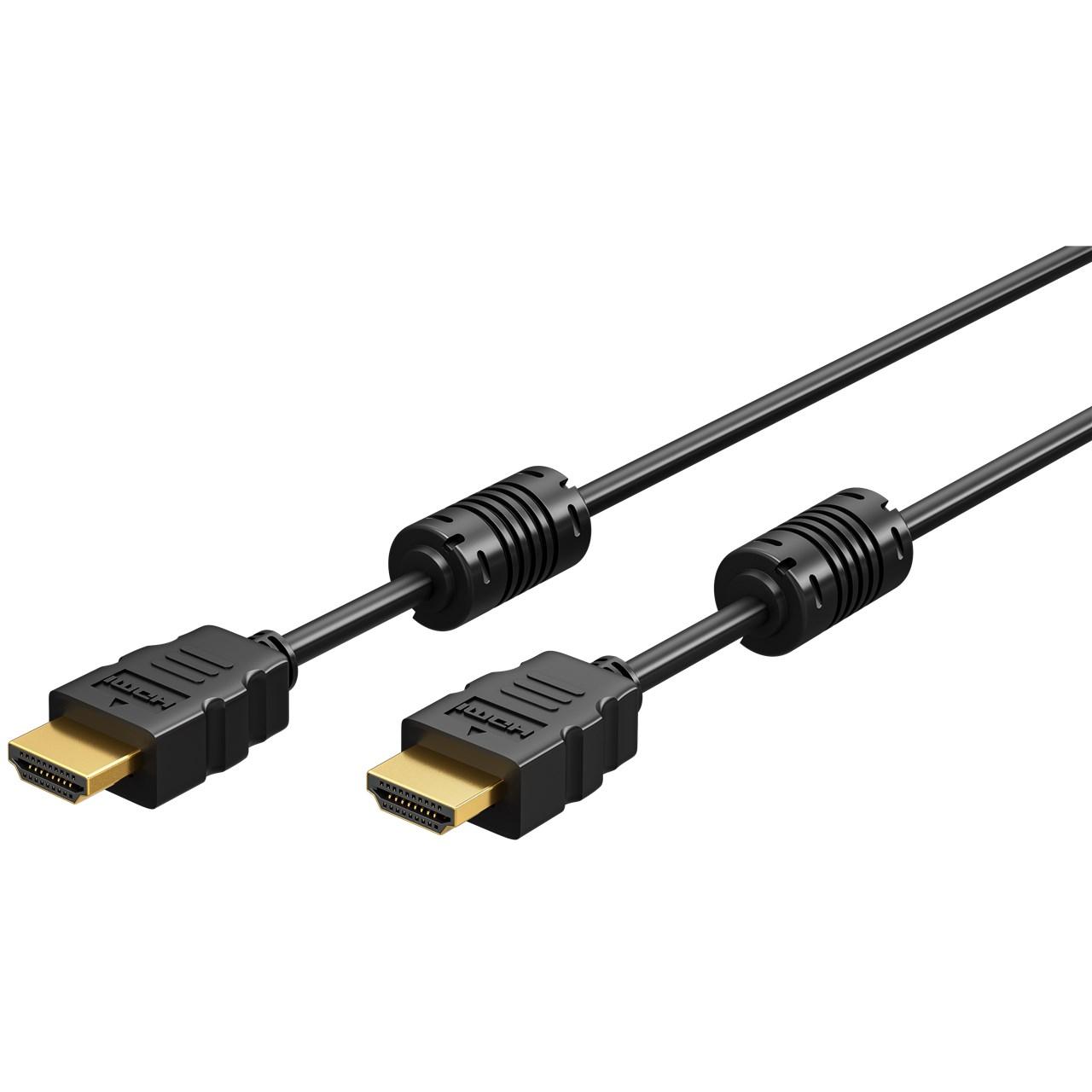 Thumbnail - Goobay High-Speed-HDMI-Kabel mit Ethernet Ferrite (1 m, HDMI), Video Kabel