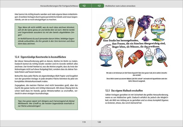 Produktbild Kreative Ausmaltechniken - Malbücher zum Leben erwecken! (Deutsch, Anja Wenzke, 2017)