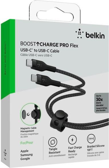 Actual product image Belkin USB C — USB C (3 m, USB 2.0, 60 W)