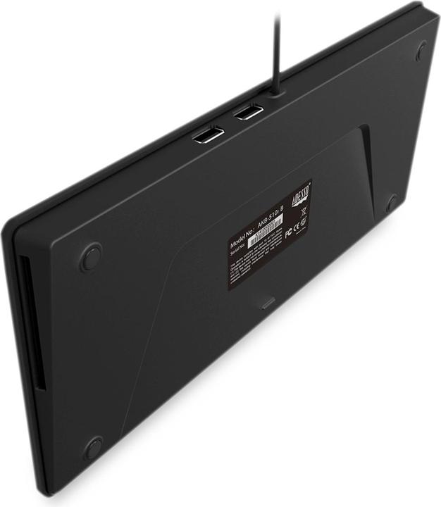 Produktbild Adesso SlimTouch 510 Tastatur USB QWERTY US Englisch Schwarz (US, Kabelgebunden)