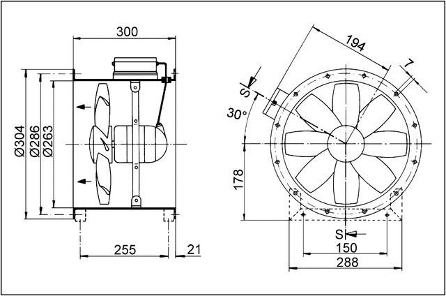 Produktbild Maico MAI DZR25/4BE-EX-E Axial-Rohrventilator 400V 50Hz 38W IP54