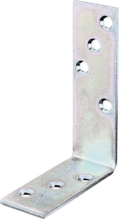 Image du produit GAH Equerre de poutre L120x80 mmmm Largeur 35 mm à ailes inégales Acier brut électrozingué jaune (Angle de rayonnement, 1 pcs)
