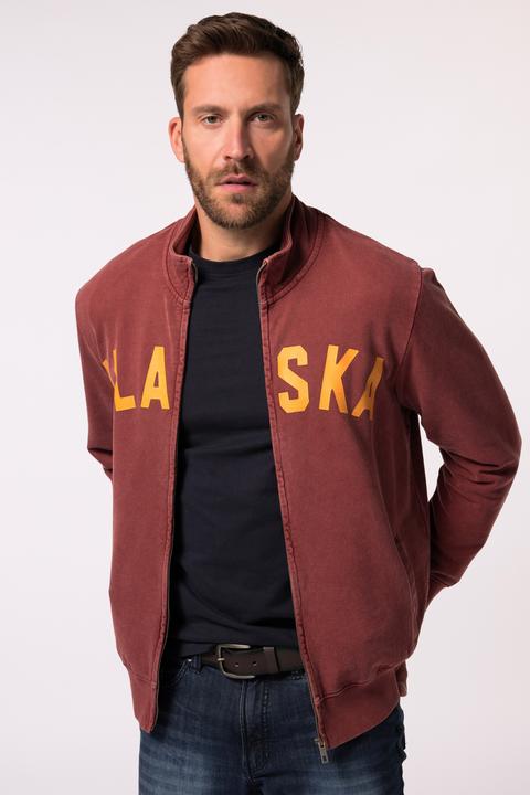 Immagine prodotto JP1880 Giacca di felpa dal look vintage con collo alto e stampa, fino alla tg. 8XL (6XL)
