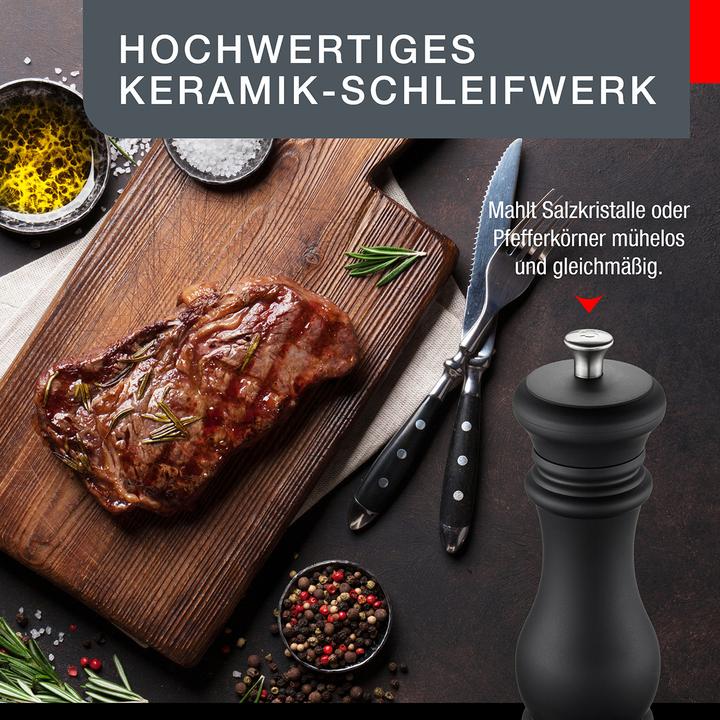 Immagine prodotto GEFU Macina sale o pepe FLAVIO M, nero (Sale, Pepe)