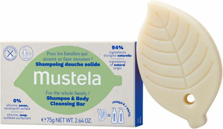 Actual product image Mustela BIO champú sólido 75 gr (Solid shampoo, 75 g)