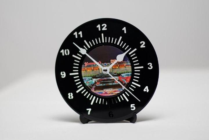 Actual product image Table clock Ø 17.5 cm, black/white