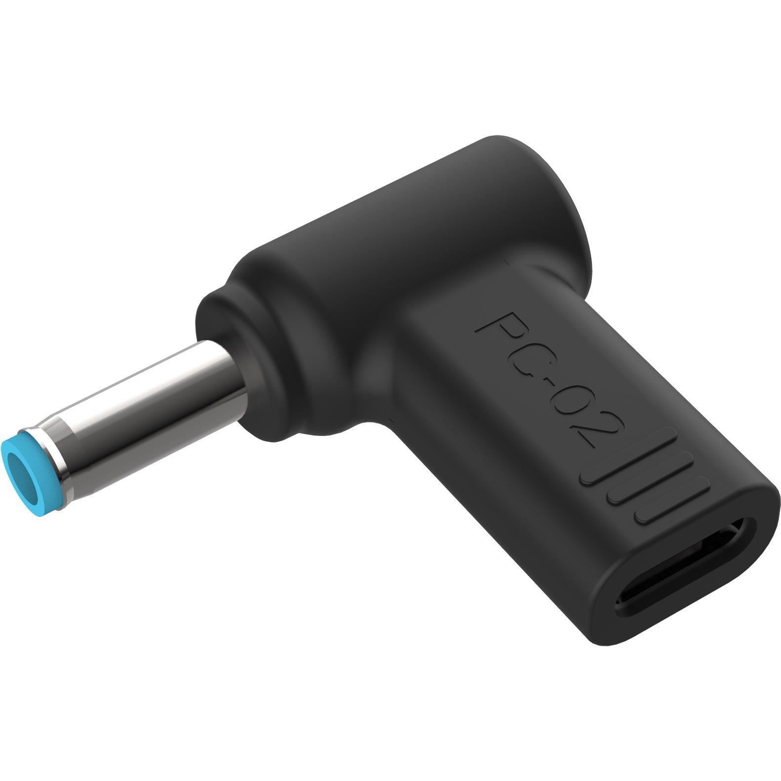 Conceptronic Adapter USB-C -> DC, Dell 4.5x3.0mm 18-20V sw, Notebook Netzteil, Schwarz