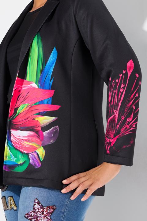 Image du produit Angel of Style Blazer, Langarm mit Blume, Color-Futter (52)